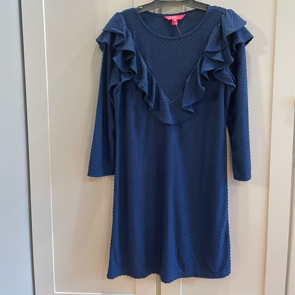 NWT Lilly Pulitzer Pheby dress. Color Navy. size medium. - Picture 2 of 4